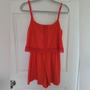 Orange-Red Romper